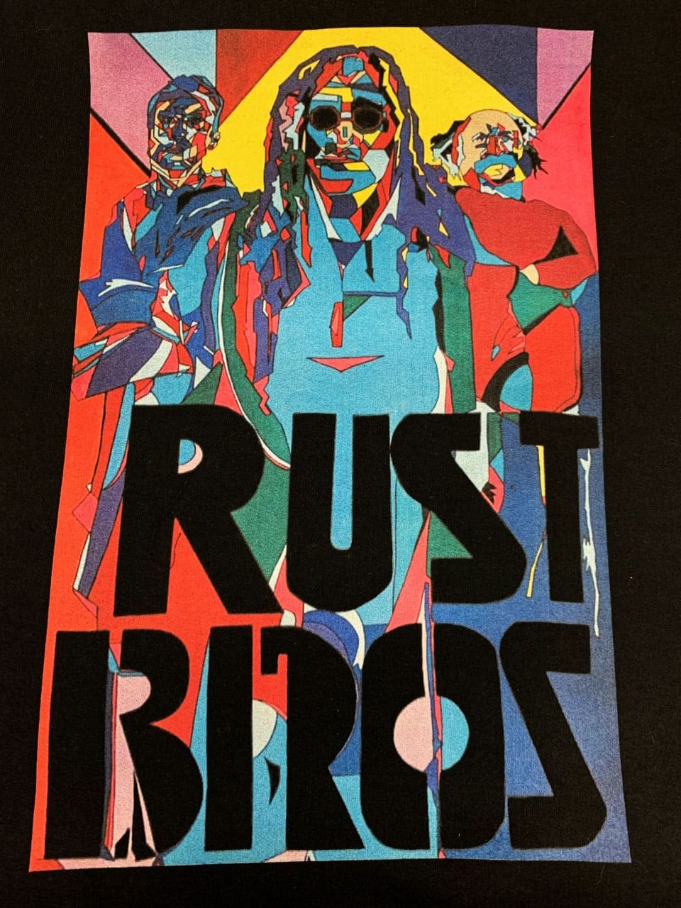 Branded t-shirt from recent custom apparel project RUST BROS